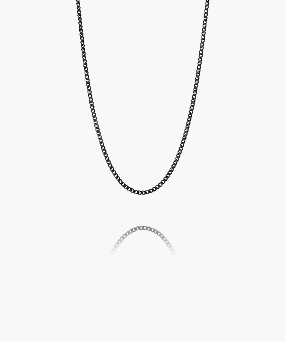 Curb Chain Necklace Black