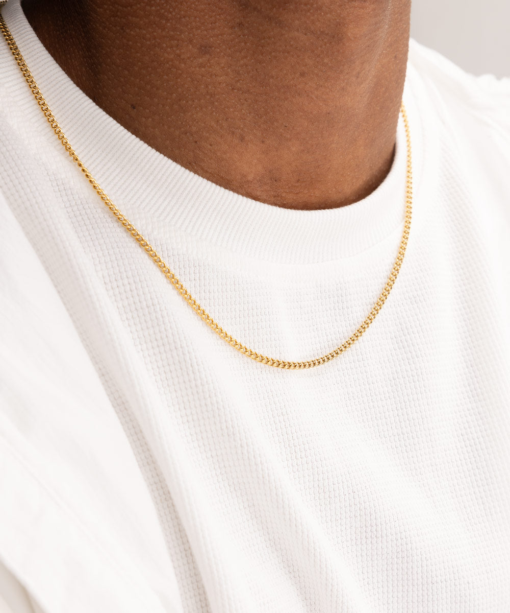 Curb Chain Necklace Gold