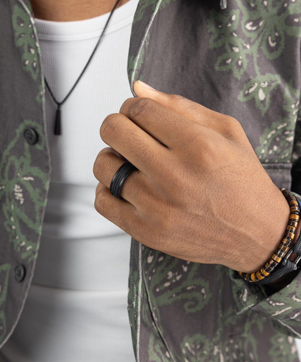 Navarch 8mm Wrap Ring Black | Black