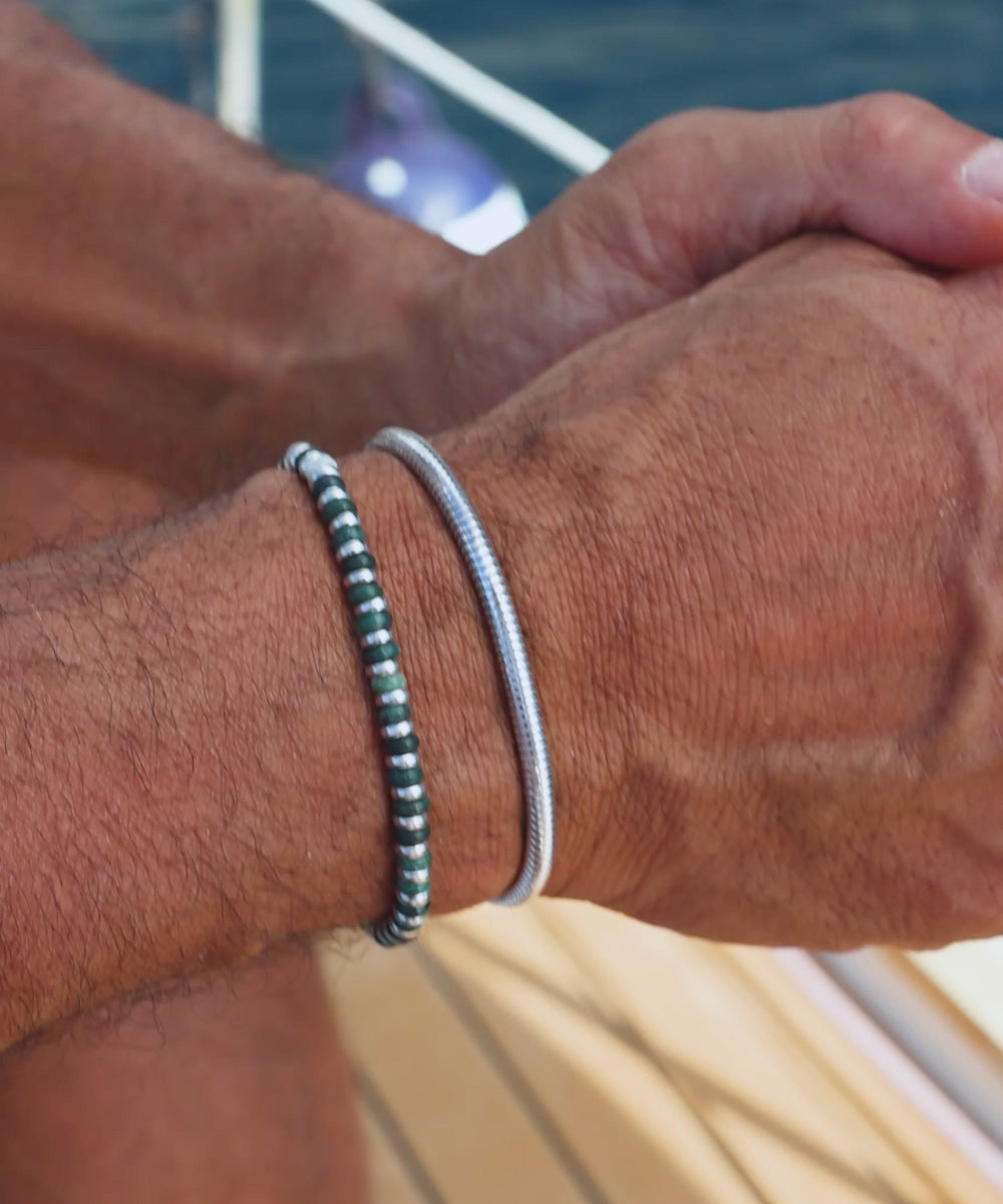 Mariner Brontide 4mm Moss Agate | 925 Sterling Silver